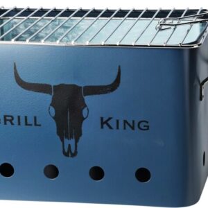 PROGARDEN Přenosný gril na dřevěné uhlí GRILL KING 43 x 20 cm modrá KO-C83000120
