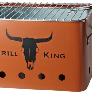 PROGARDEN Přenosný gril na dřevěné uhlí GRILL KING 43 x 20 cm cihlová KO-C83000140
