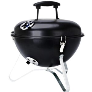 PROGARDEN Přenosný gril na dřevěné uhlí s víkem 37 cm černá KO-C83000390