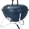 PROGARDEN Přenosný gril na dřevěné uhlí s víkem 37 cm tmavě modrá KO-C83000400