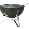 PROGARDEN Přenosný gril na dřevěné uhlí s víkem 37 cm army zelená KO-C83000410 - Image 2