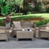 Keter Zahradní nábytek Keter Corfu set dvousedačka + dvě křesla + stůl cappuccino KT-610351 - Image 2