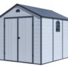 G21 Zahradní domek G21 Boston 670 - 241 x 278 cm, plastový, světle šedý G21-6390075