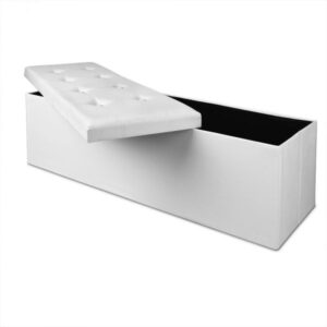Lavice s úložným prostorem 115x38x38cm bílá