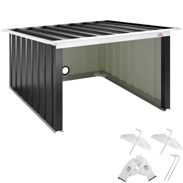 Garáž pro robotickou sekačku 89x90x54cm - antracit