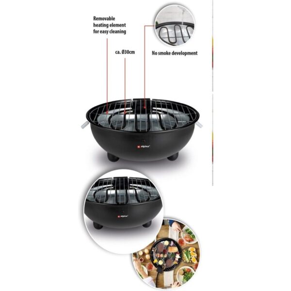 Stolní electrický gril kulatý 1250W - Image 3