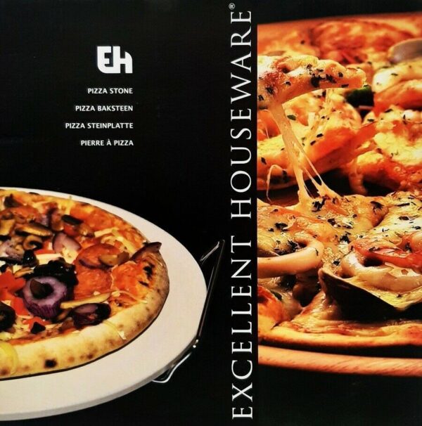 EXCELLENT Pizza kámen do trouby nebo na gril s rukojeťmi 33 cm KO-404001340 - Image 3