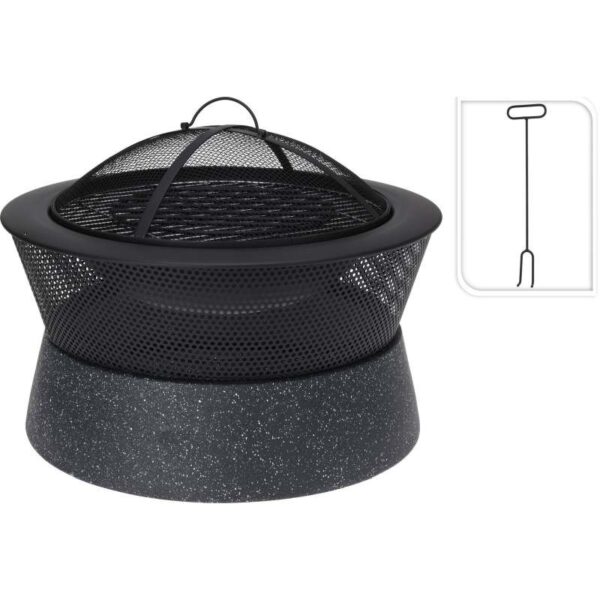 PROGARDEN Ohniště přenosné s grilem umělý beton / kov KO-CM7000270 - Image 2