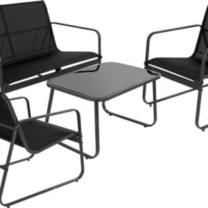 PROGARDEN Zahradní nábytek lavice + 2 židle a stůl PROGARDEN sada 4 ks KO-FD4300500