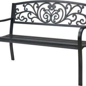 PROGARDEN Zahradní lavice kovová PROGARDEN 127 x 60 x 85 cm KO-YA3000050