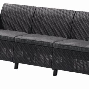 Keter Zahradní nábytek Keter Corfu love seat max třísedačková pohovka grafitová KT-610261