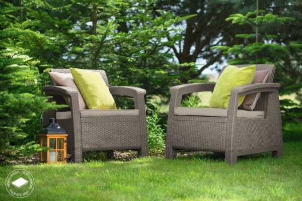 Keter Zahradní nábytek Keter Corfu duo set dvou křesel cappuccino KT-610348 - Image 2