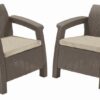 Keter Zahradní nábytek Keter Corfu duo set dvou křesel cappuccino KT-610348