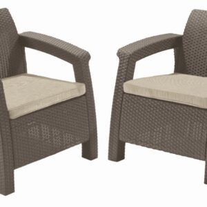 Keter Zahradní nábytek Keter Corfu duo set dvou křesel cappuccino KT-610348