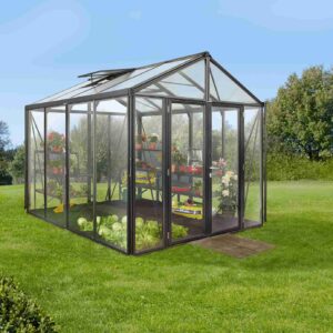 skleník VITAVIA ZEUS COMFORT 8100 sklo 3 mm + PC 10 mm černý LG3703