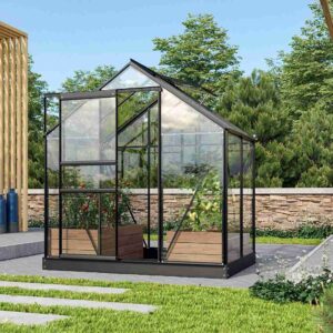 skleník VITAVIA VENUS 2500 čiré sklo 3 mm černý LG3537