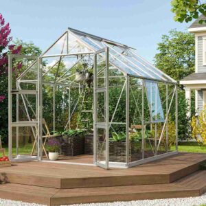 skleník VITAVIA OLYMP 6700 čiré sklo 3 mm stříbrný LG3806