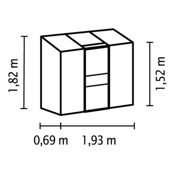 skleník VITAVIA IDA 1300 PC 6 mm černý LG3593 - Image 4