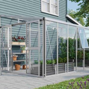 skleník VITAVIA ATHENA 11900 sklo 3 mm + PC 10 mm stříbrný LG3839