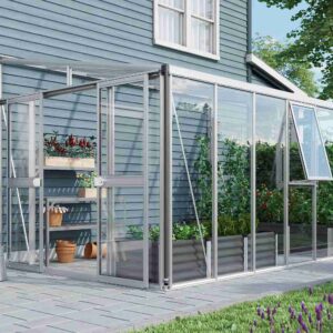 skleník VITAVIA ATHENA 10200 sklo 3 mm + PC 10 mm stříbrný LG3836