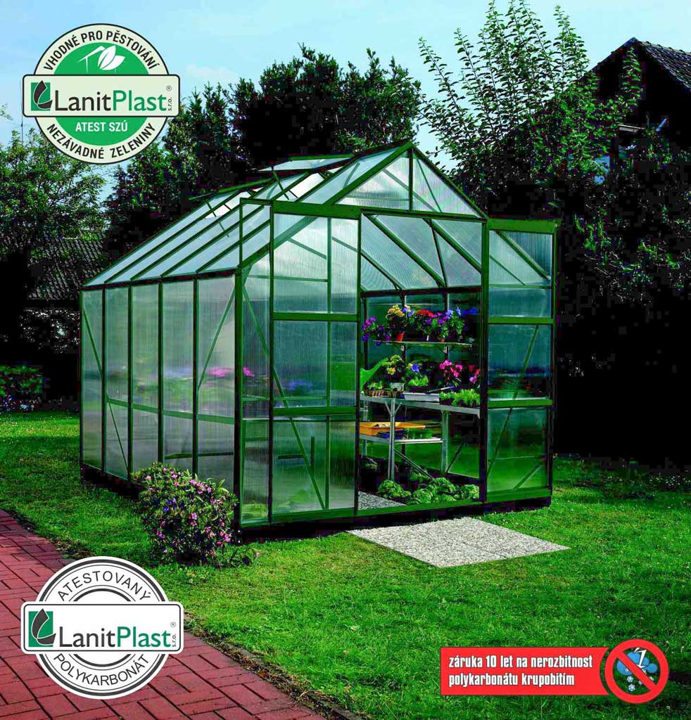 Polykarbonátový skleník VITAVIA URANUS 8300, PC 4 mm, zelený LG584