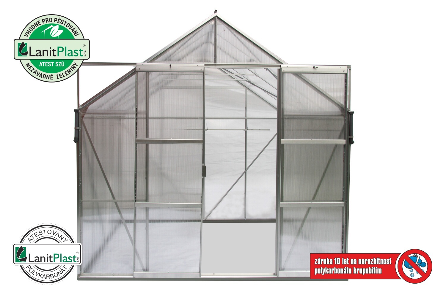 Polykarbonátový skleník VITAVIA URANUS 9900, PC 6 mm, zelený LG587 - Obrázek 5