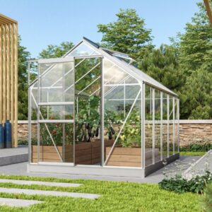 Skleník ze skla VITAVIA VENUS 6200, čiré sklo 3 mm, stříbrný LG1028