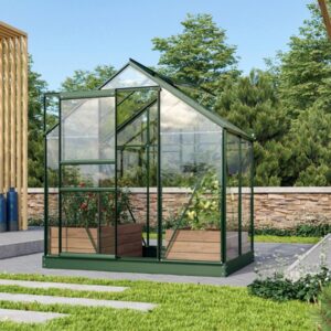 Skleník ze skla VITAVIA VENUS 2500, čiré sklo 3 mm, zelený LG1030