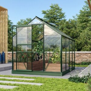 Skleník ze skla VITAVIA VENUS 5000, čiré sklo 3 mm, zelený LG1032