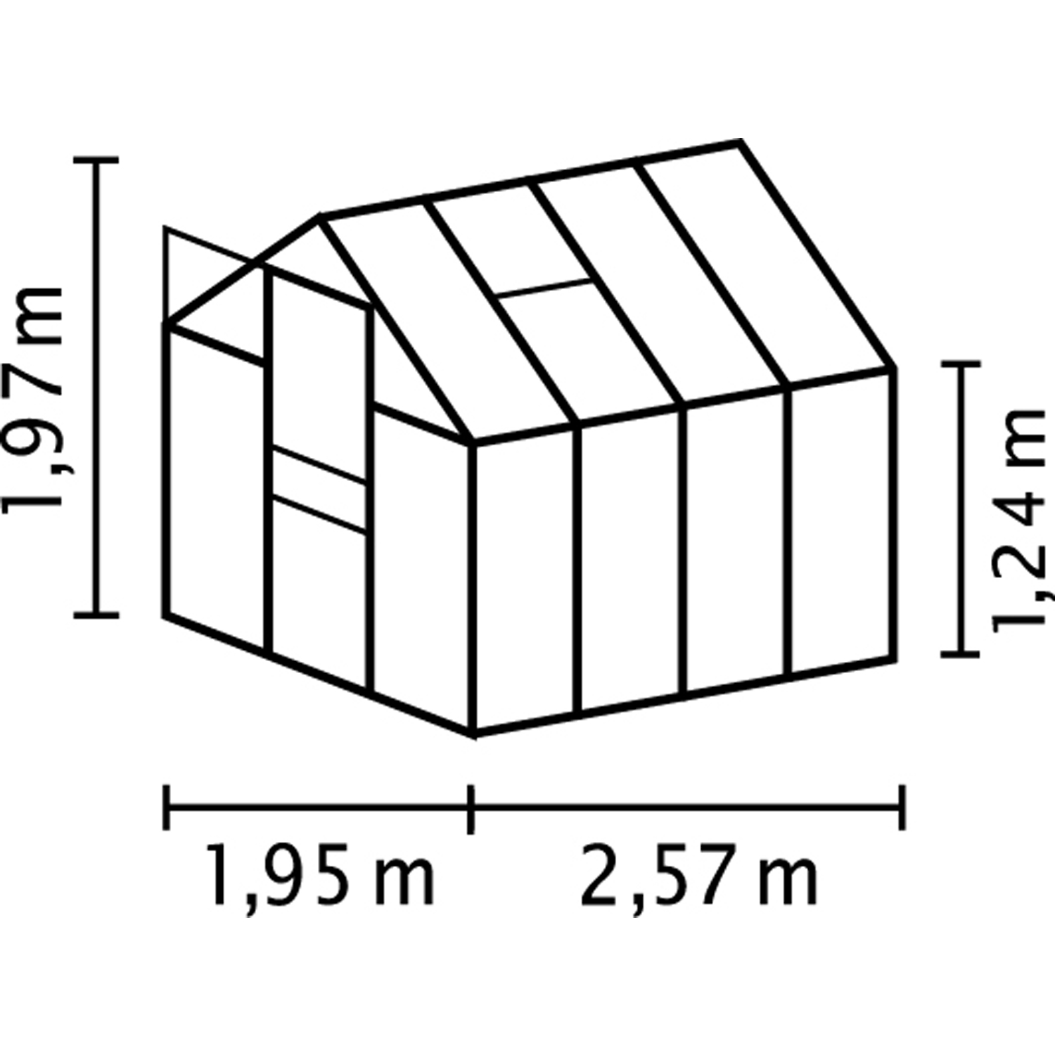 Skleník ze skla VITAVIA VENUS 5000, čiré sklo 3 mm, zelený LG1032 - Obrázek 5