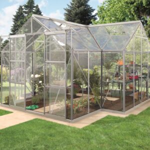 Skleník ze skla VITAVIA SIRIUS, čiré sklo 3 mm, stříbrný LG1205