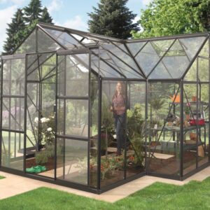 Skleník ze skla VITAVIA SIRIUS, čiré sklo 3 mm, černý LG1204