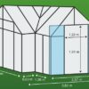 Skleník ze skla VITAVIA SIRIUS, čiré sklo 3 mm, zelený LG1206 - Image 3