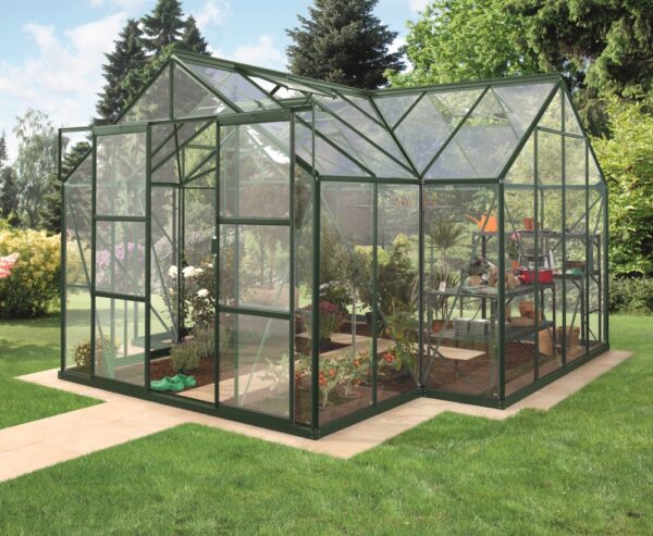 Skleník ze skla VITAVIA SIRIUS, čiré sklo 3 mm, zelený LG1206