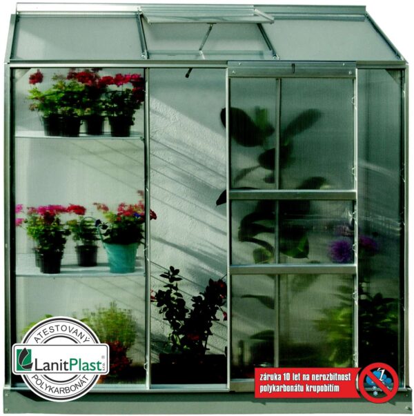 Polykarbonátový skleník VITAVIA IDA 1300, PC 6 mm, stříbrný LG221