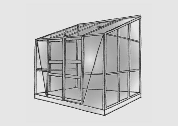 Polykarbonátový skleník VITAVIA IDA 5200, PC 4 mm, stříbrný LG298 - Image 2