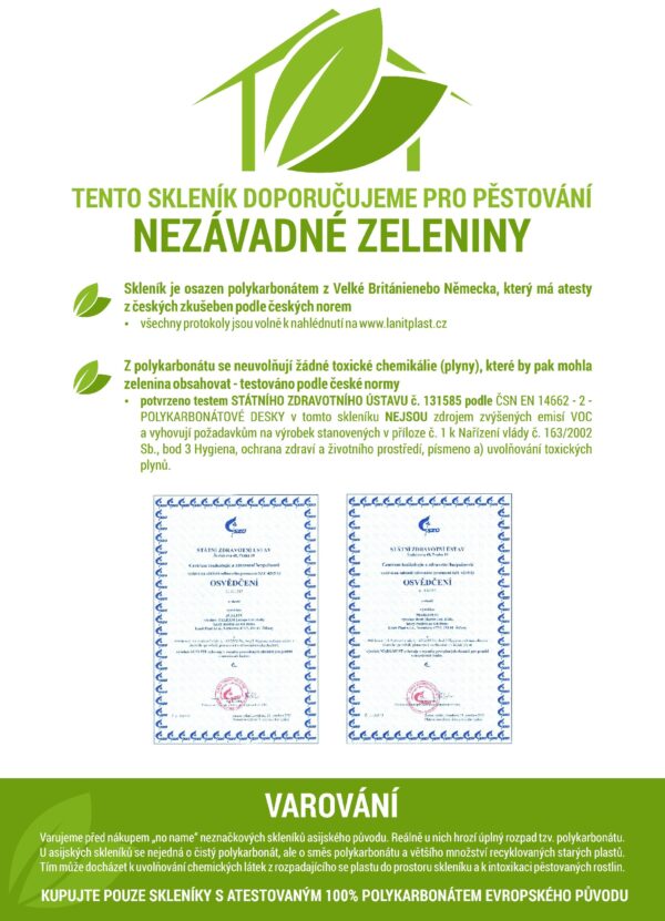 Polykarbonátový skleník VITAVIA IDA 5200, PC 4 mm, stříbrný LG298 - Image 4