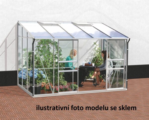 Polykarbonátový skleník VITAVIA IDA 6500, PC 4 mm, stříbrný LG299