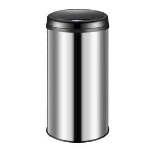 Bezdotykový odpadkový koš s USB 40l - stříbrná
