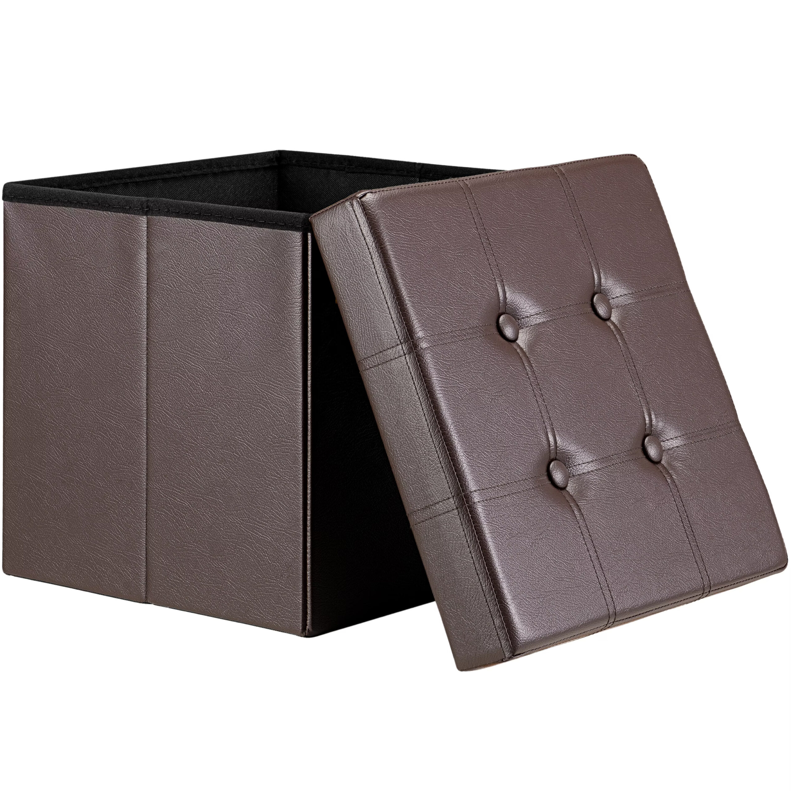 Taburetka s úložným prostorem 40x40x40 cm - hnědá