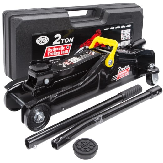 Pojízdný hydraulický zvedák 2t 85-330 mm + kufr