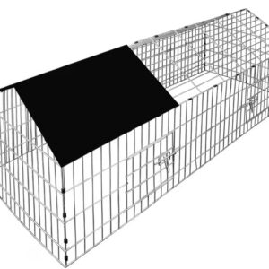 Králíkárna 180x75x75 cm - černá stříška