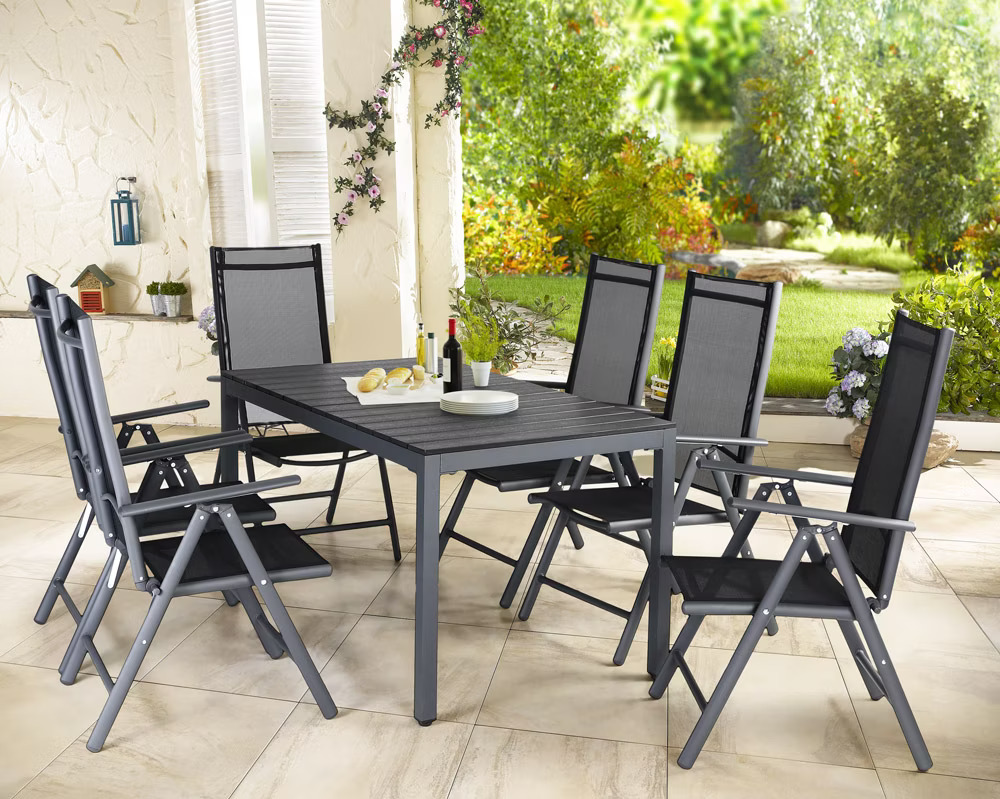 Zahradní hliníková sestava Bern 1+6 - antracit