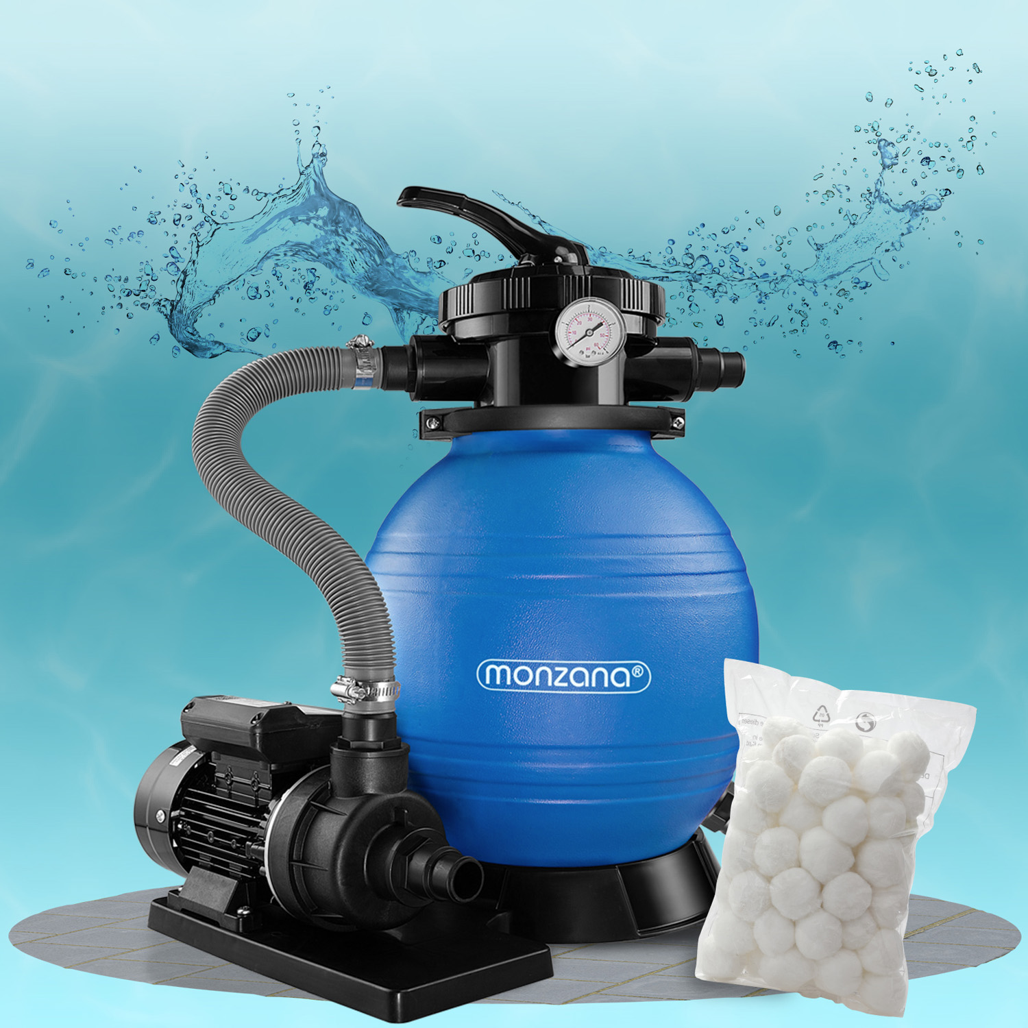 Pískový filtrační systém 9 960 l/h s příslušenstvím