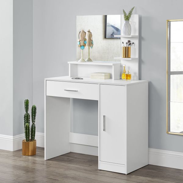 Toaletní stolek Zoey - bílý