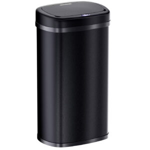 Bezdotykový hranatý odpadkový koš s USB 50 L - černý