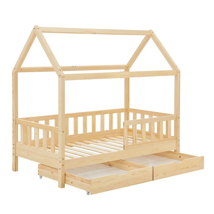 Dětská postel Marli 90 x 200 cm s úložným prostorem - přírodní