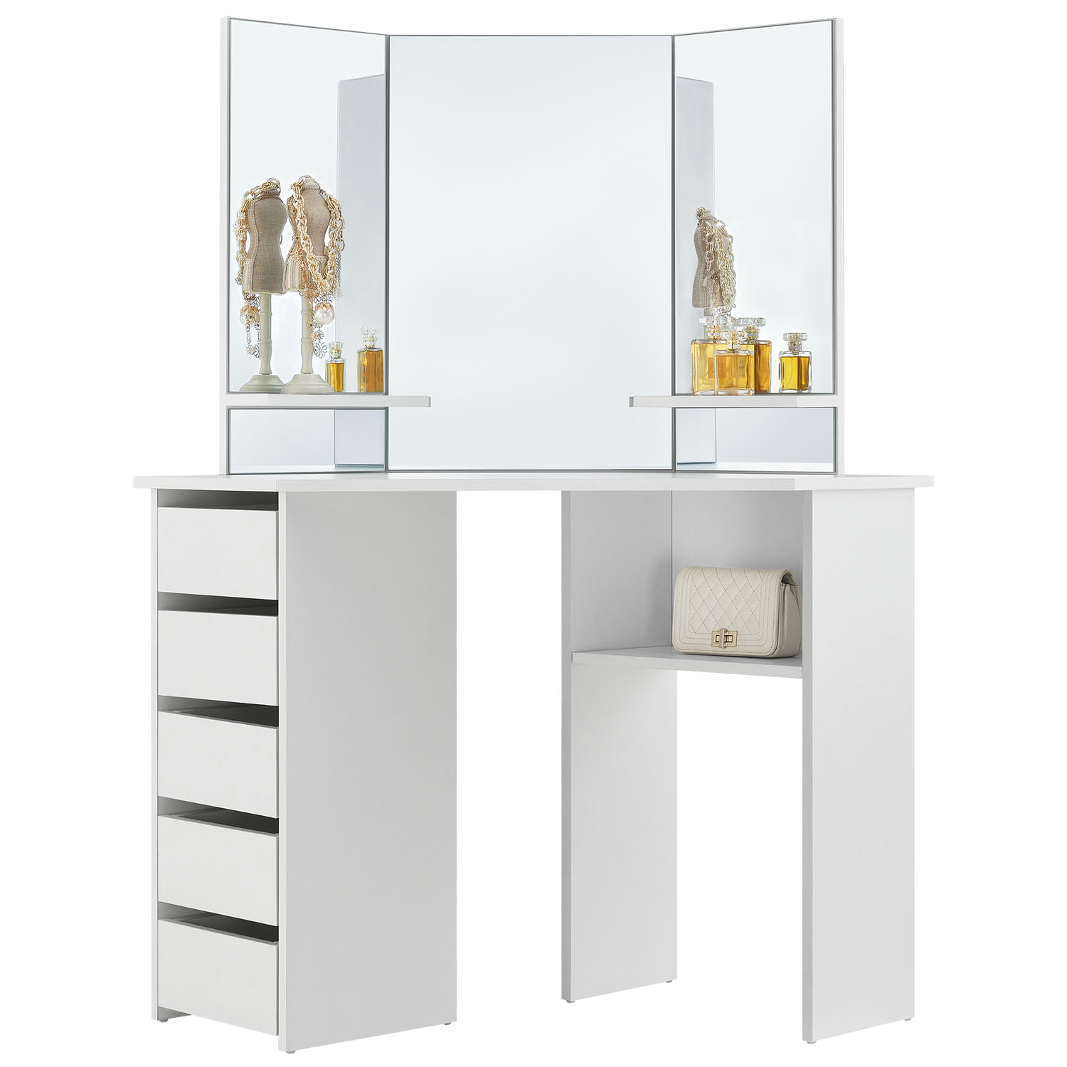 Toaletní stolek Nova - bílý