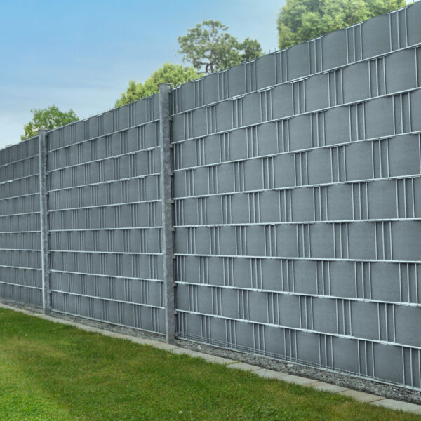 PVC ochranný pás na plot 4 kusy - světle šedá