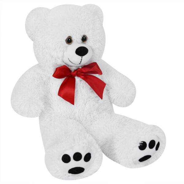 Plyšový medvěd L 50 cm - bílý